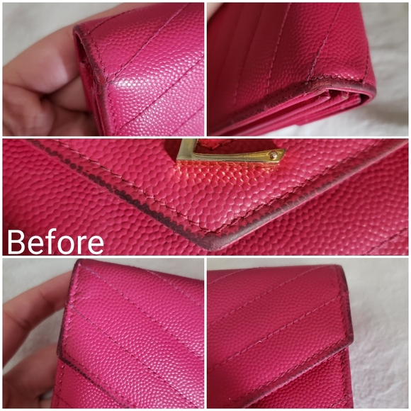 **SOLD** Authentic Pre-owned Yves Saint Laurent Grain De Poudre Envelope Wallet - Picture 12 of 16